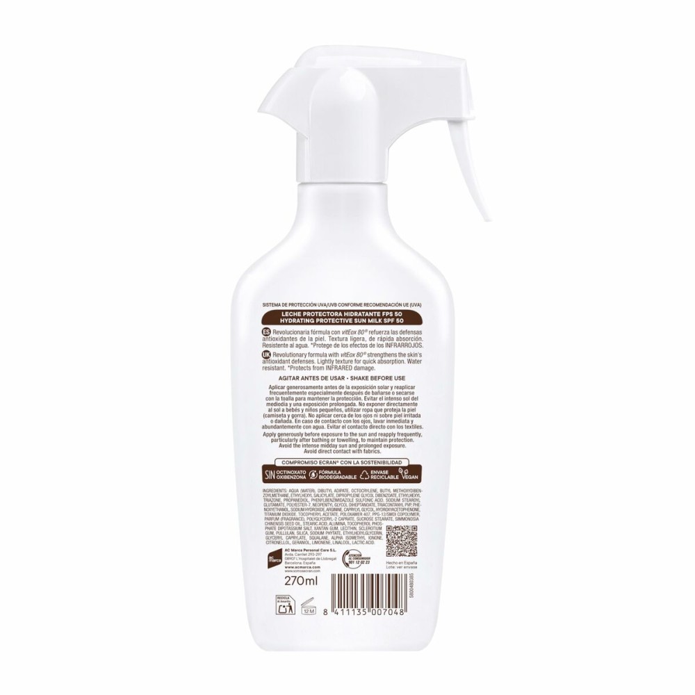 Protecteur Solaire Ecran Spf 50 270 ml Unisexe