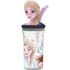 Becher mit Strohhalm Frozen Snowy Tale 360 ml