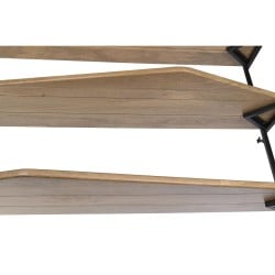 Étagère DKD Home Decor Noir Naturel Métal Bois de manguier 150 x 40 x 181 cm