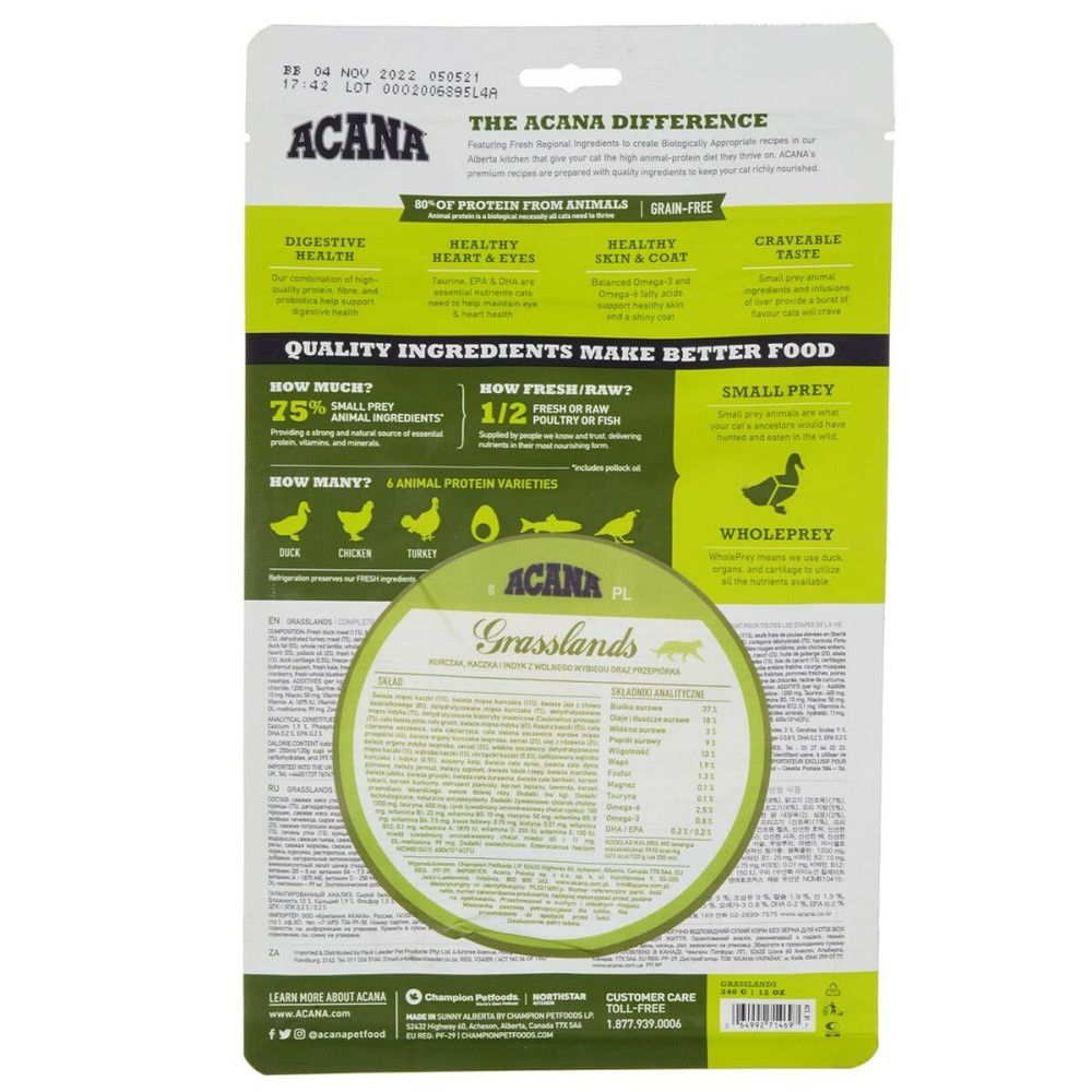 Katzenfutter Acana Huhn Fisch 340 g