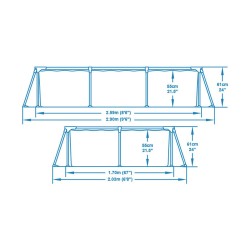 Piscine Démontable Bestway Steel Pro 56403b (259 x 170 x 61 cm)