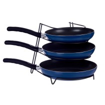 Pfannen-Organizer Kinvara W6140B-1PDQ Schwarz Eisen 24 x 26,5 x 24 cm (7 Stück)