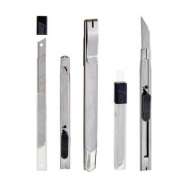 Cutter Satz Silberfarben Metall Kunststoff 1,5 x 18,5 x 10 cm (24 Stück)