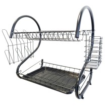 Abtropfsieb für die Spüle Feel Maestro MR-1025-38-BLACK 38 x 24 x 39 cm Schwarz