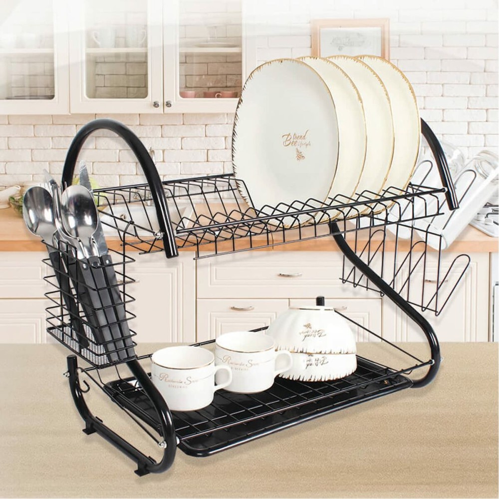 Égouttoir pour Évier Feel Maestro MR-1025-38-BLACK 38 x 24 x 39 cm Noir