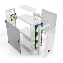 Boîtier ATX semi-tour Savio RAPTOR WHITE X1 Noir Multicouleur
