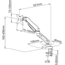 Support de table d'écran ART L-11GD ART 27" 13" 1 x 4,6 x 2,1 cm