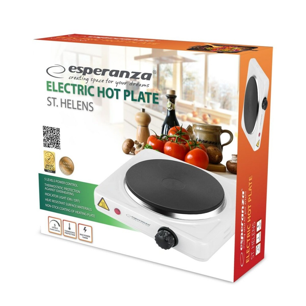 Herdplatte Esperanza EKH013W 1000 W