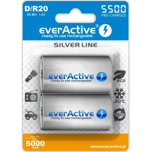 Rechargeable battery EverActive EVHRL20-5500 5000 mAh 1,2 V (2 Units)