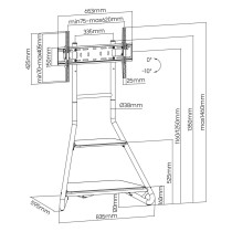 Bildschirm-Träger für den Tisch MacLean MC-455 75"