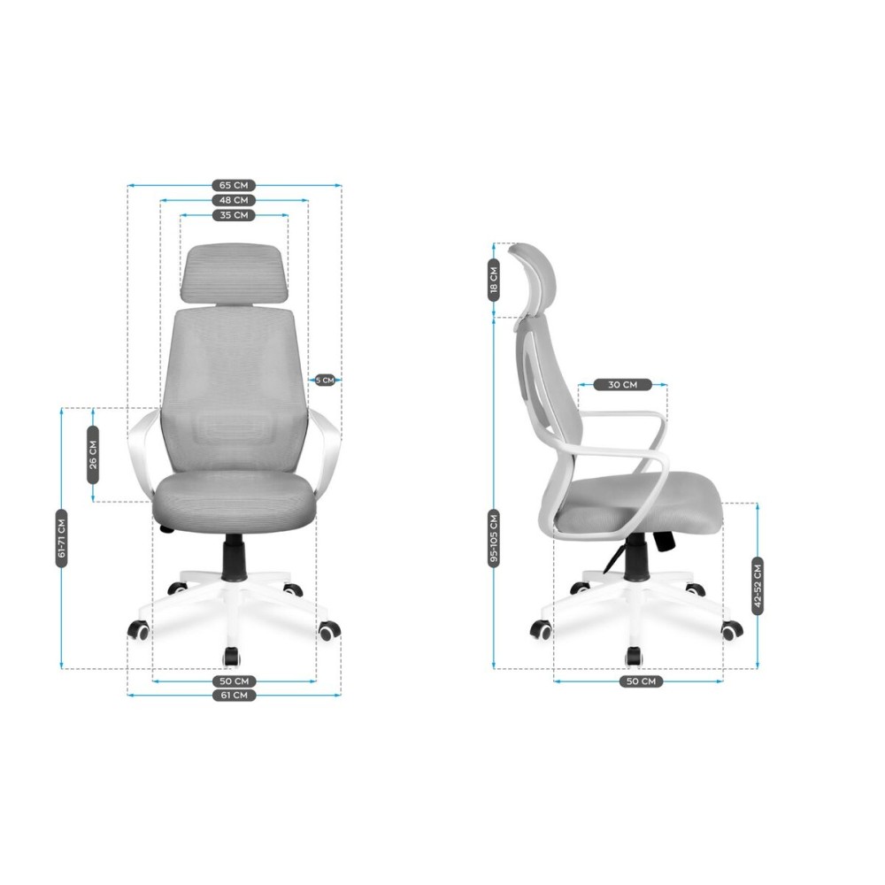 Chaise de Bureau Mark Adler MA-Manager 2.8 Blanc Gris