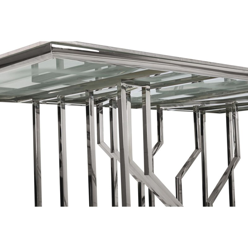 Table de Salle à Manger DKD Home Decor Argenté Verre Acier (180 x 90 x 75 cm)