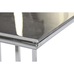 Dining Table DKD Home Decor Silver Crystal Steel (180 x 90 x 75 cm)