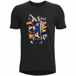 Kurzarm-T-Shirt für Kinder Under Armour Curry Schwarz