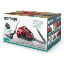 Bagless Vacuum Cleaner Gorenje VCE03SPRCY Red 800 W