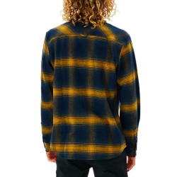 Chemise à manches longues homme Rip Curl Count Jaune Bleu Franela