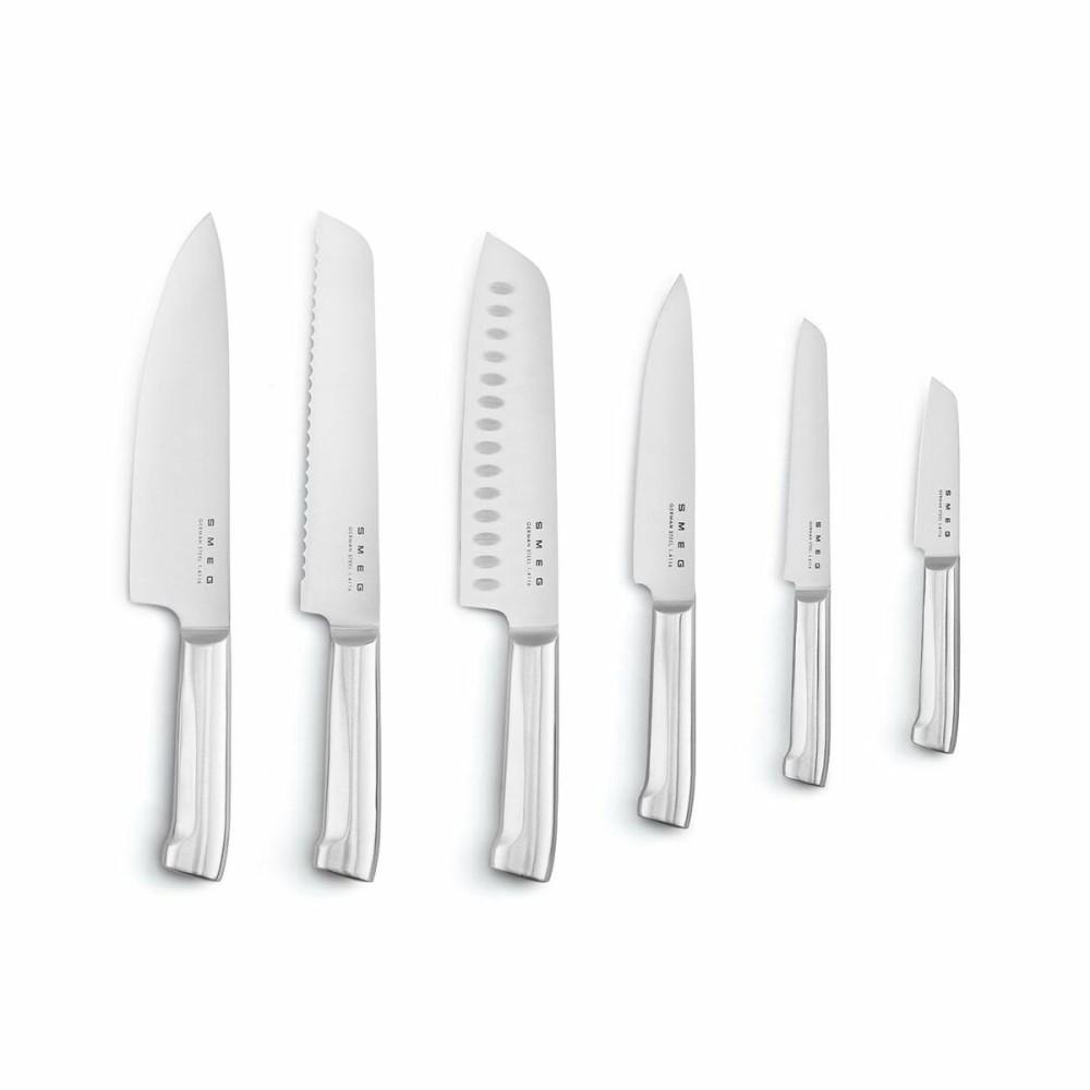 Ensemble de couteaux de cuisine et support Smeg KBSF02BL