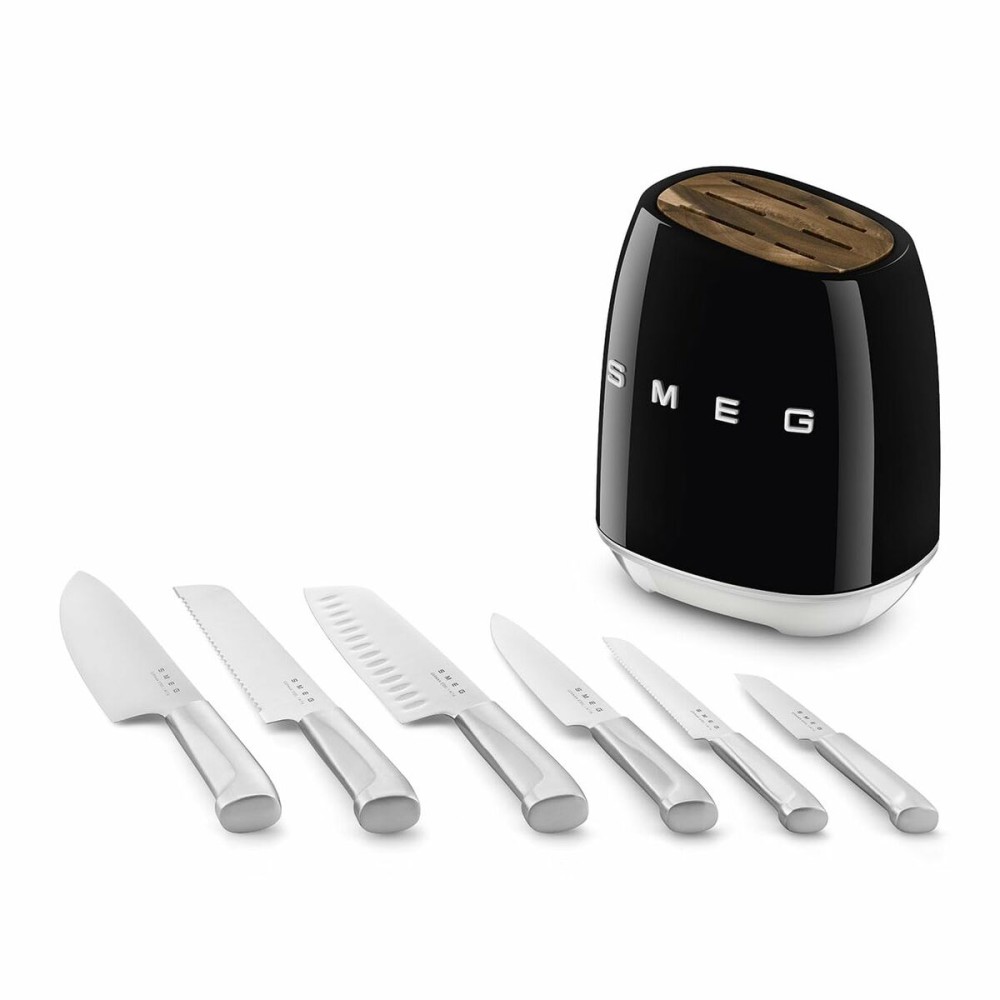 Küchenmesserset und Halterung Smeg KBSF02BL