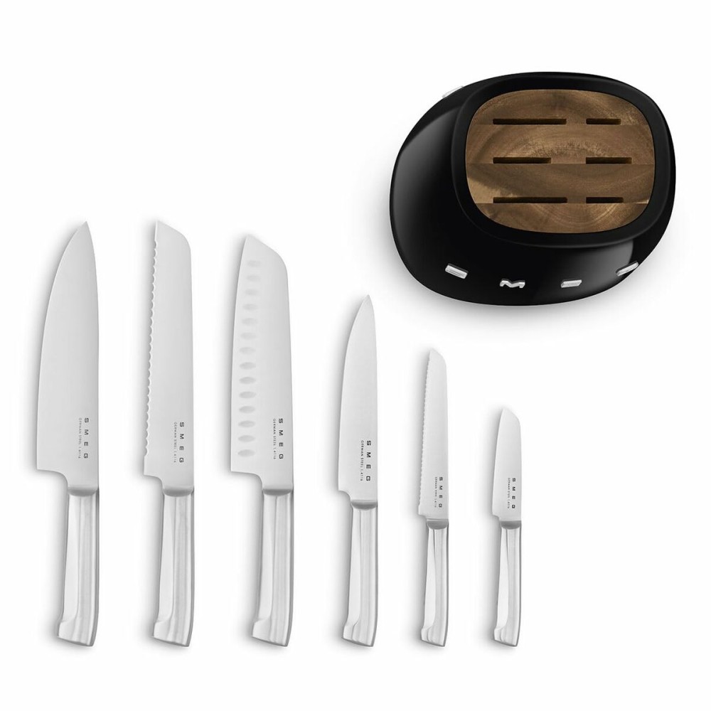 Küchenmesserset und Halterung Smeg KBSF02BL