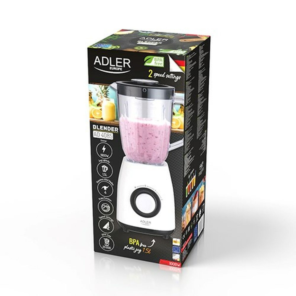 Cup Blender Adler AD 4085 White Black 1000 W 1,5 L