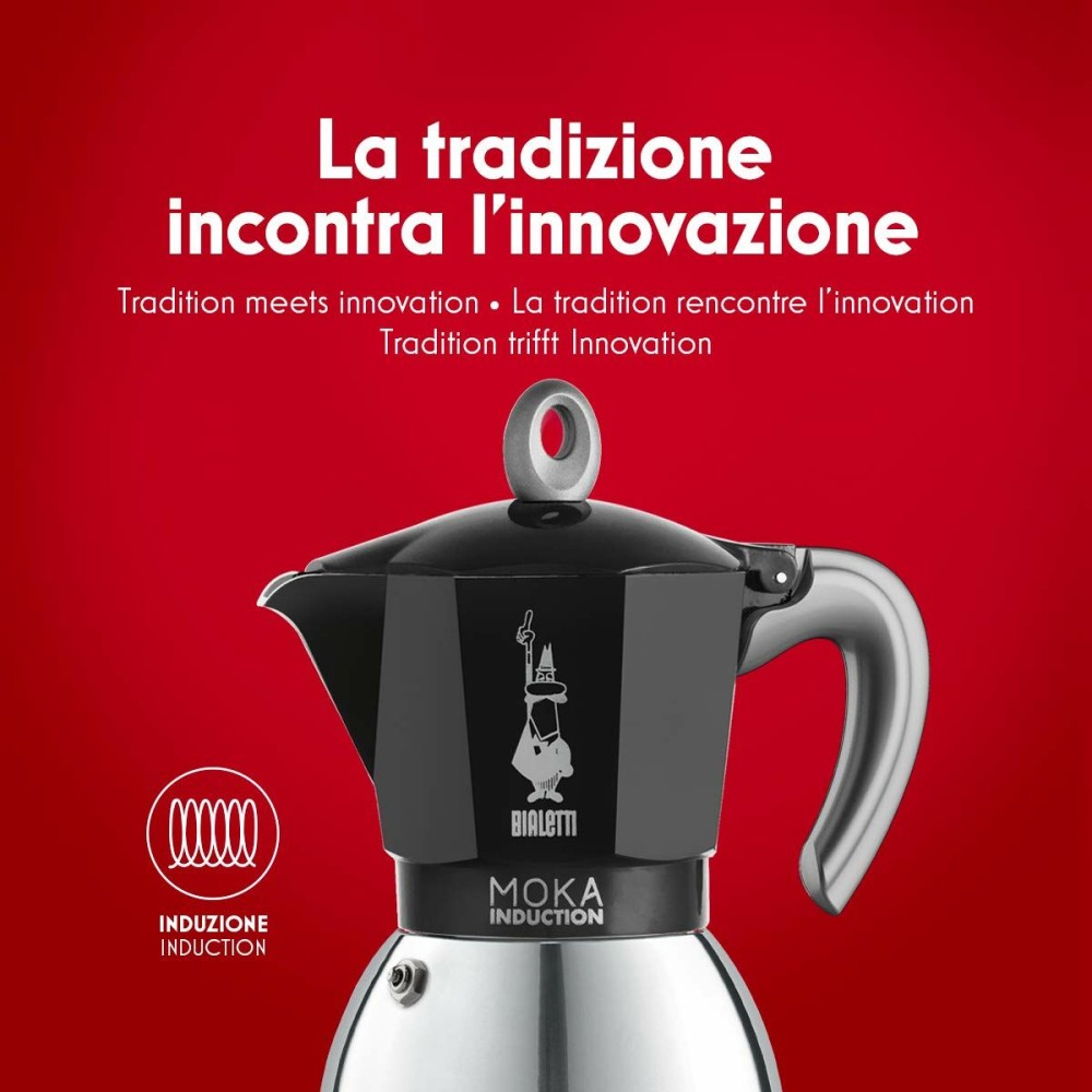 Italian Coffee Pot Bialetti 0006936 Black Stainless steel Aluminium 300 ml 6 Cups