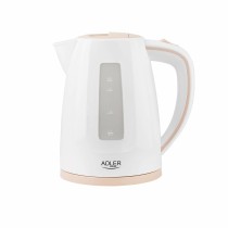 Water Kettle and Electric Teakettle Adler AD 1264 White Hazelnut Stainless steel Plastic 2200 W 1,7 L