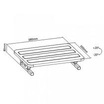 Footrest MacLean MC-831 Black 30 cm