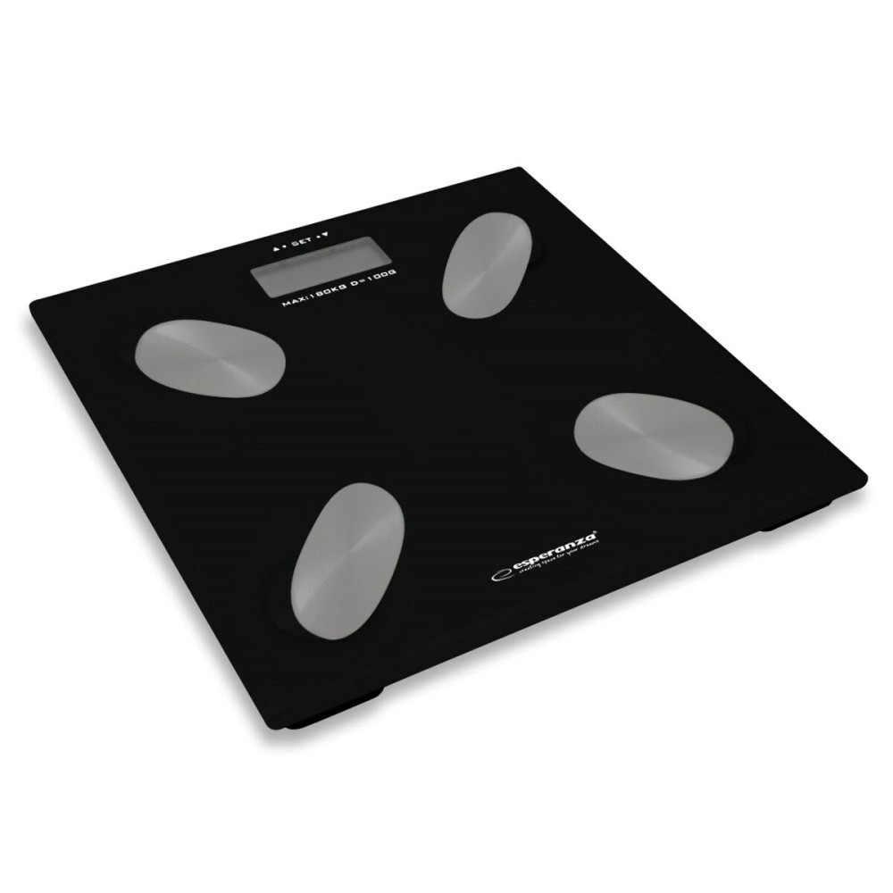 Digitale Personenwaage Esperanza EBS022K Schwarz Gehärtetes Glas