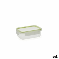 Boîte à lunch Quid Greenery Transparent Plastique 475 ml (4 Unités) (Pack 4x)