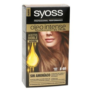 Permanent Dye Syoss Olio Intense Ammonia-free Nº 8,60 Honey Blonde