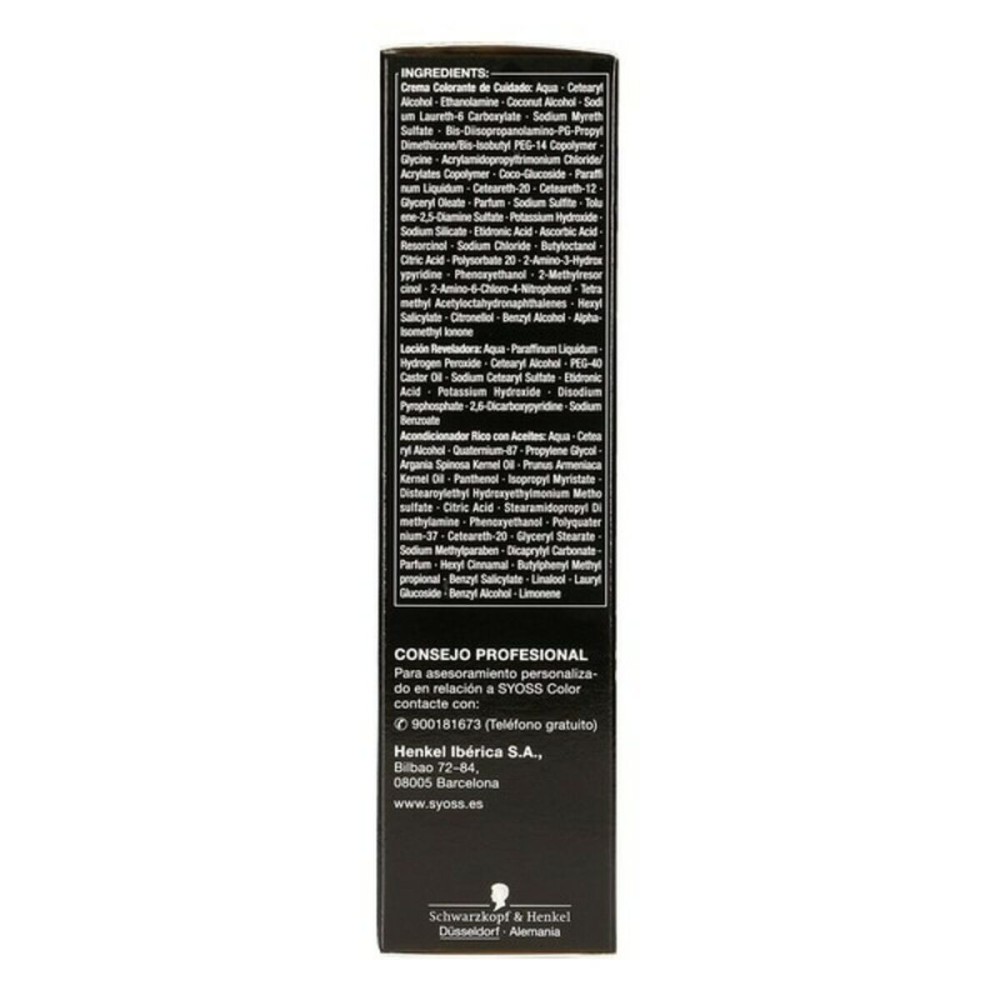 Permanent Dye Syoss Olio Intense Ammonia-free Nº 8,60 Honey Blonde
