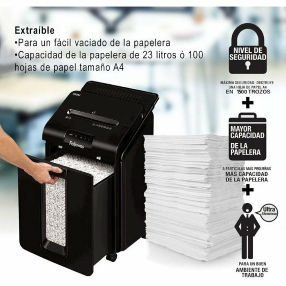Mikroschnitt-Aktenvernichter Fellowes AutoMax 100M 23 L