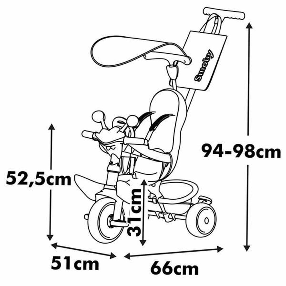 Tricycle Smoby Baby Driver Confort Metallic