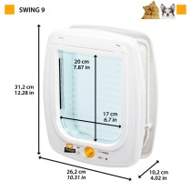 Cat Flap Ferplast Swing 9 White 26,1 x 31,2 x 14,2 cm 26,2 x 10,2 x 31,2 cm Plastic