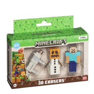 3D-Radiergummi-Set Minecraft MC4021B 3 Stücke