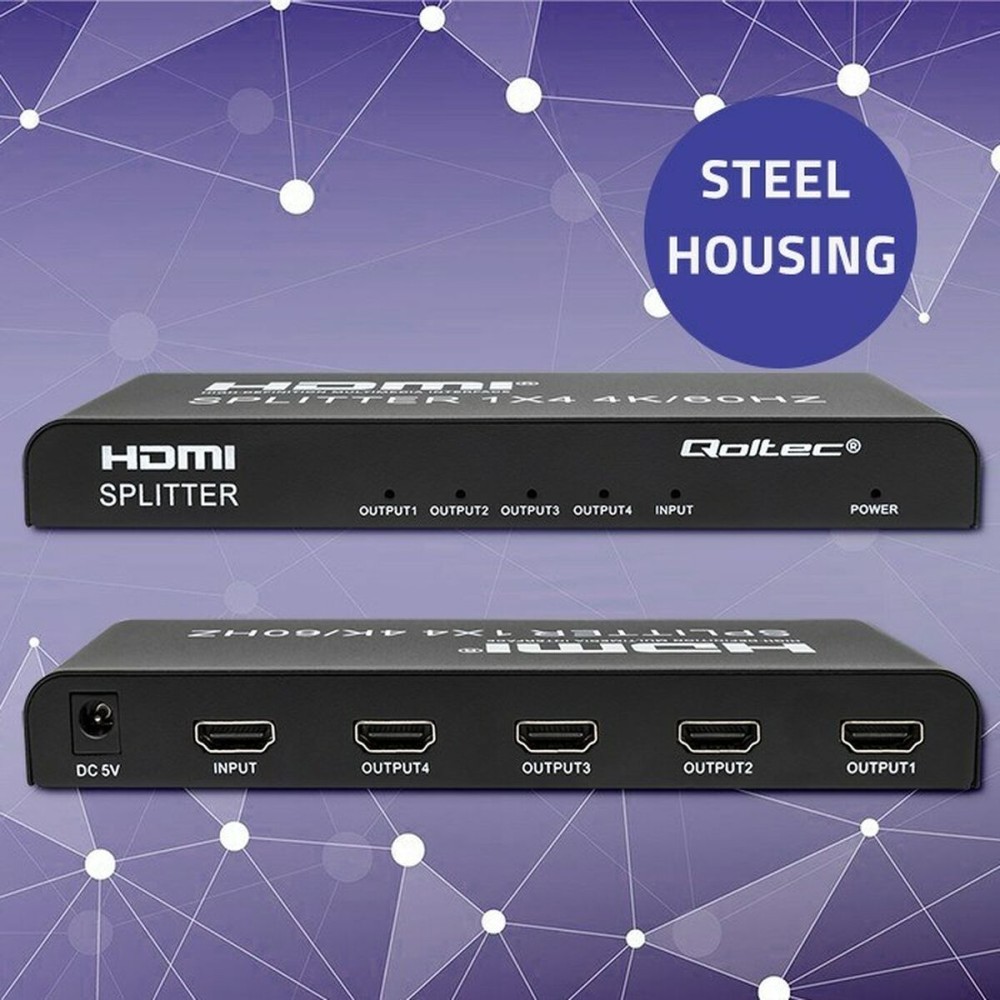 Switch HDMI Qoltec 51799 Noir