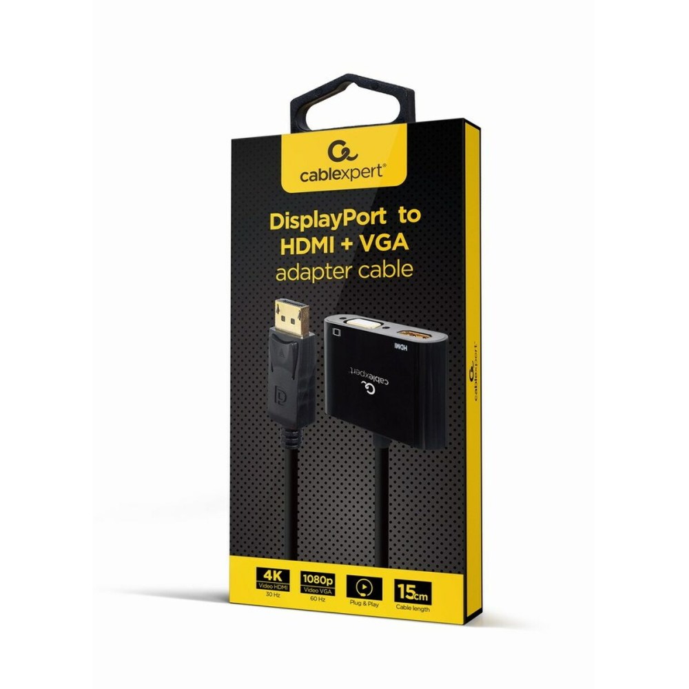 Adaptateur DisplayPort vers HDMI GEMBIRD A-DPM-HDMIFVGAF-01 Noir 10 cm