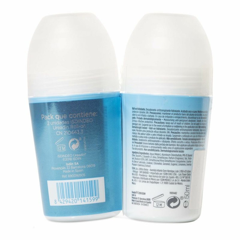 Roll-On Deodorant Isdin Ureadin Feuchtigkeitsspendend 2 x 50 ml