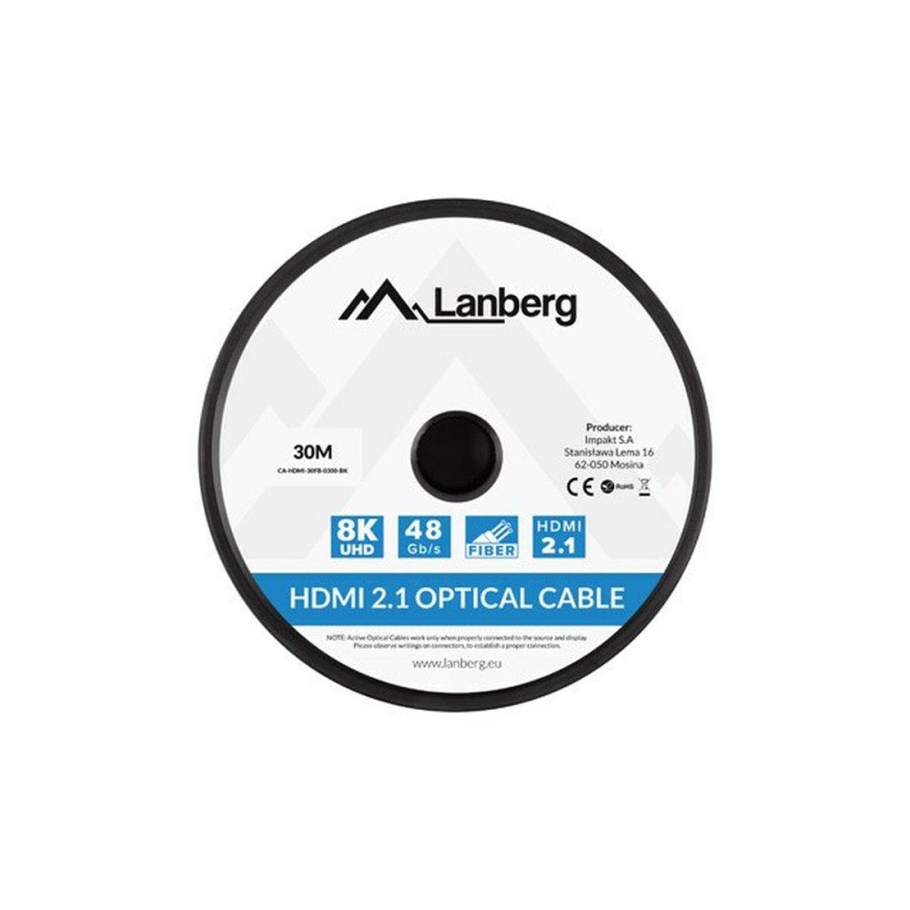 Câble HDMI Lanberg CA-HDMI-30FB-0300-BK 30 m