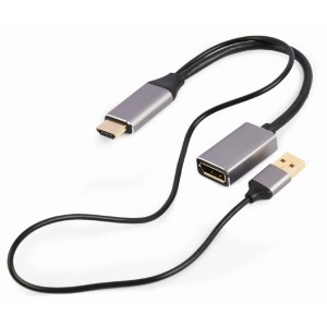Adaptateur DisplayPort vers HDMI GEMBIRD A-HDMIM-DPF-02 Noir 4K Ultra HD (1 Unité)