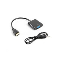 Adaptateur HDMI vers VGA Lanberg AD-0017-BK Noir 20 cm