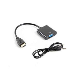 Adaptateur HDMI vers VGA Lanberg AD-0017-BK Noir 20 cm