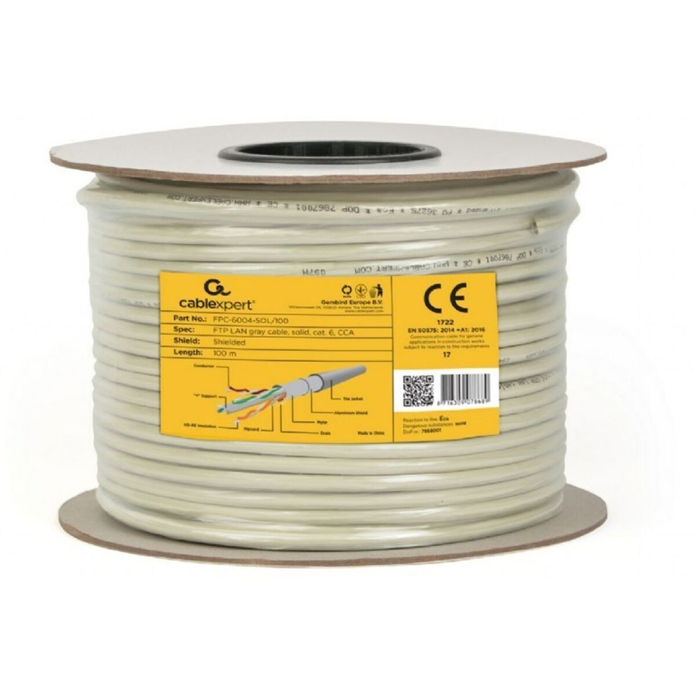 Câble Réseau Rigide UTP 6ème Catégorie GEMBIRD FPC-6004-SOL Gris 305 m 100 m