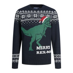 Unisex Pullover Jack & Jones T REX Marineblau