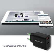 Chargeur mural Qoltec 51713 Noir 18 W