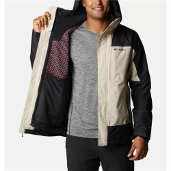 Jacke für Erwachsene Columbia Electric Peak Schwarz Beige 2-in-1 Mit Kapuze