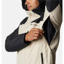 Jacke für Erwachsene Columbia Electric Peak Schwarz Beige 2-in-1 Mit Kapuze