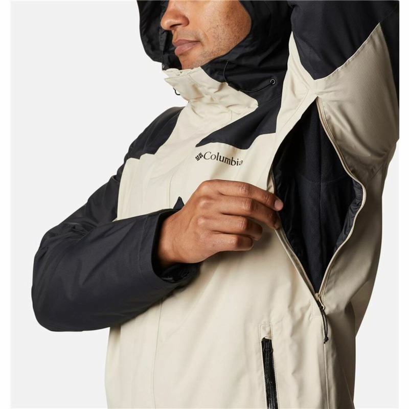 Adult-sized Jacket Columbia Electric Peak Black Beige 2-in-1 With hood