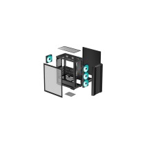 Boîtier ATX semi-tour DEEPCOOL R-CC560-BKGAA4-G-2 Noir Multicouleur