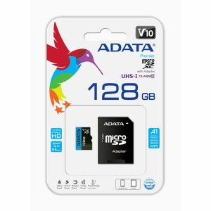 Micro SD Memory Card with Adaptor Adata Premier 128 GB